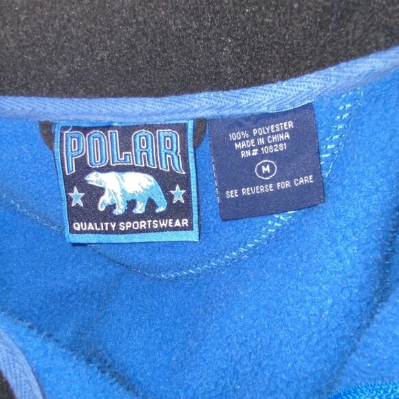 Polar Quality Sportswear Fleece Jacket Medium Blue Alaska Embroidery Retro Cozy - Picture 10 of 10